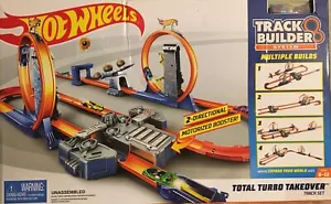 Hot Wheels Track Builder Total Turbo Takeover Set Motorized Playset with Loops - Picture 1 of 24