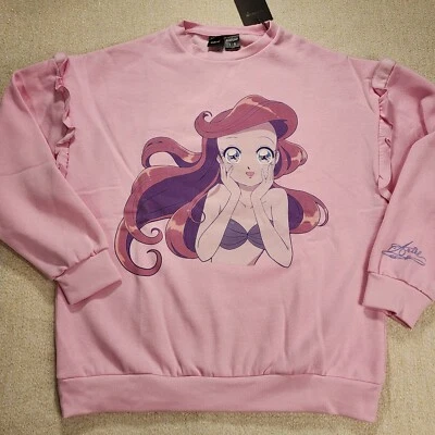 Cakeworthy Disney Princesa Anime Ariel Sudadera Cuello Redondo Pullover Mujer L NUEVO Foto 1 de 4