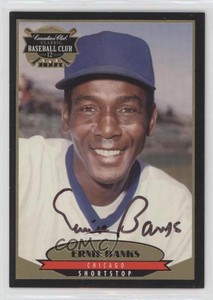 1996 Canadian Club Classic Whiskey Baseball Stars of the Game Ernie Banks Auto