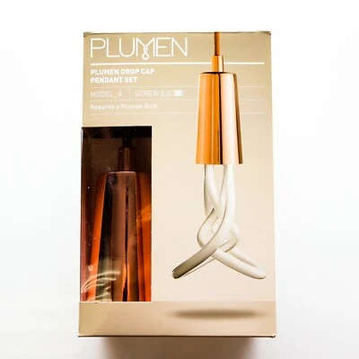 Juego Colgante Tapa Gota Pluma Cobre Modelo A Tornillo E26 120v~60Hz 11W Max Foto 1 de 4