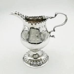 ANTIQUE CREAM JUG STERLING SILVER GEORGE III London 1774 William Collings - Picture 1 of 9