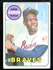1969 TOPPS HANK AARON ATLANTA BRAVES #100 FR+ U845