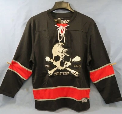 MOTLEY CRUE MEN'S CROSSBONES HOCKEY JERSEY SZ SM - Image 1 of 4
