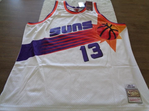 NWT Steve Nash Phoenix Suns Mitchell & Ness HWC 1996-97 White Jersey Mens 4XL Cover
