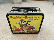 Vintage Huckleberry Hound & Quick Draw McGraw Lunchbox And Thermos 1961 Nice