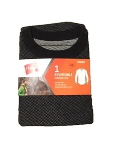 Hanes Warmer Reversible Thermal Crew For Mens sz l Black nwt - Picture 1 of 1