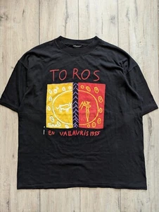 Vintage Spadem 95-s PICASSO Art Tee Toros En Vallavris T Shirt Size XL-XXL - Picture 1 of 7