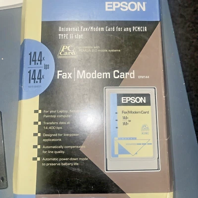 Epson Fax Modem Card Pcmcia Type 11 Slot - Image 1 of 4