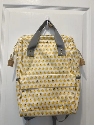 Mochila de viaje con bolsa de pañales para bebé lavable impermeable con estampado de pato Foto 1 de 4