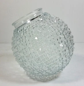 Lampada vintage vetro trasparente globo plafoniera paralume parte attacco 3 1/4" - Foto 1 di 7