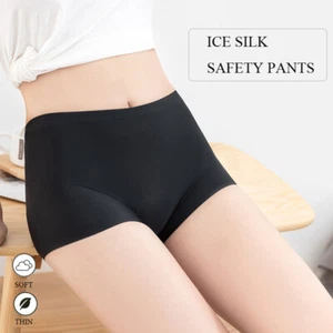 Damen-Sicherheitsshorts Eisseide Nahtlose Unterwäsche Damen-Boxershorts > - Picture 1 of 17