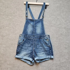 Denizen Levis Womens Girls Romper Shortall Adjustable Straps Distressed Size M - Picture 1 of 12