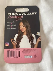 Phone Wallet Black Stick On - Photo 1 sur 3