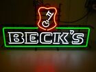 Lampe lumineuse panneau néon Beck's Key Beer 20"x16" avec variateur