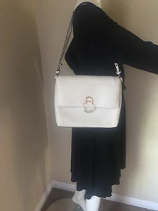 Vince Camuto Plum Leather Crossbody Bag in Snow White Shoulder Bag Mint - Picture 1 of 9