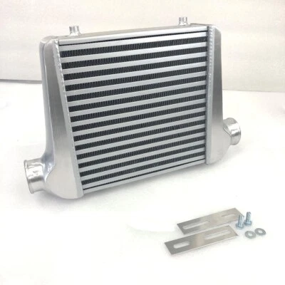 Aluminum Polished Intercooler Front Mount 18"x13"x3", 2.5" I&O YCZ-037 Tube &Fin - Image 1 of 4