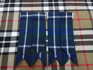 NEW SCOTTISH KILT FLASHES BLUE DOUGLAS TARTAN/SCOTTISH KILT HOSE FLASHES - Picture 1 of 3