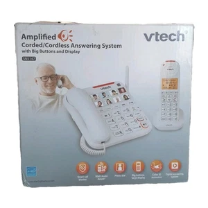 Sistema de contestador telefónico inalámbrico/con cable amplificado VTech Big Buttons & Display™ - Imagen 1 de 8