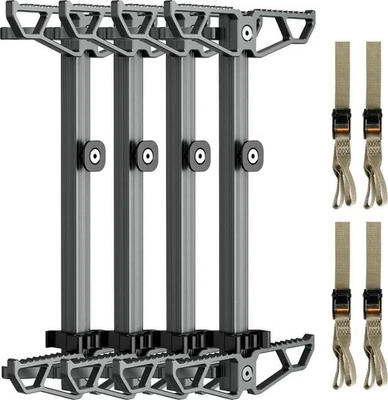 Leichte Aluminium Jagd Kletterstock Baum Stufen mit Gurten Leiter 4 Stück - Bild 1 von 4