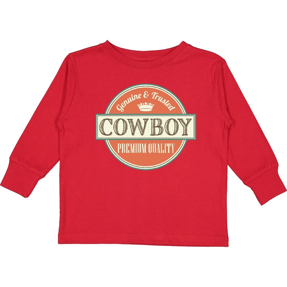 Camiseta de Vaquero Inktastic Vintage Logo Niño Pequeño Manga Larga Western West Wild Para Hombres Foto 1 de 1