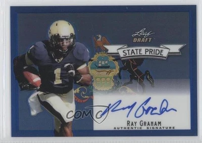 2013 Leaf Metal Draft State Pride Blue Prismatic /25 Ray Graham Rookie Auto RC - Image 1 of 2