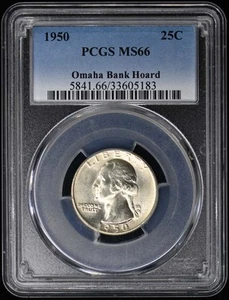 1950 25C Washington Quarter PCGS MS66 - Picture 1 of 4