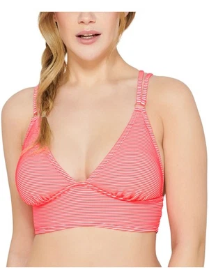 HULA HONEY Para Mujer Coral Elastizado Corsé Espalda Extraíble Copas Corbata Traje de Baño Top XS Foto 1 de 3