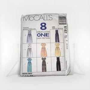 Mono de Vestido McCall's Patrón de Costura 8167 8 Misses Talla 16-20 SIN CORTAR Bolsillos - Imagen 1 de 5