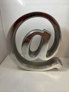 Large @ Figurine Statue Paperweight Heavy Aluminum 6.5” Tall - Picture 1 of 3