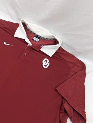 Oklahoma Sooners Shirt Mens 3XL Red NCAA Football Nike Dri Fit Polo Performance - Image 1 of 4