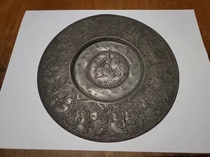 RARE 17th Century German Nuremberg Pewter Plate Emperor Ferdinand II/Signed - Picture 1 of 8
