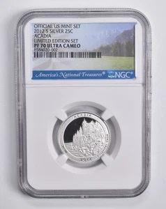 2012-S Silver PF70 ANT Acadia Quarter Limited Edition NGC *5724 - Picture 1 of 5