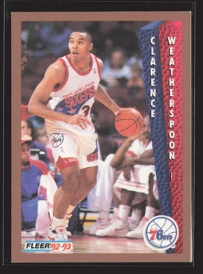 1992-93 Fleer #409 Clarence Weathspoon 费城 76 人队新秀 — 第 1/2 张图片