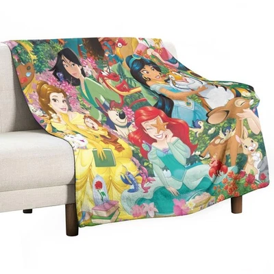Disney Princess Characters Warm Single-Side Printing Flannel Fleece Blanket - Image 1 of 3