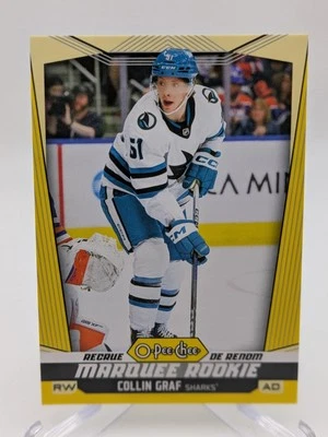 💥 2024-25 O-Pee-Chee - Marquee Rookies Collin Graf #568 Rookie Yellow; Sharks - Image 1 of 2