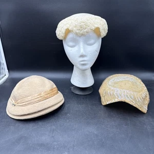 Vintage 1950 Ladies  Hat Lot  3 Pieces - Picture 1 of 19