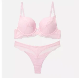Primark 2 sizes bigger boost maximise BRA THONG set Push Up THICK Pad Knickers p - Picture 1 of 8