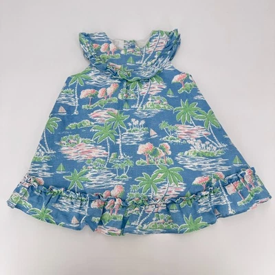 Vestido Janie and Jack Niña Algodón-Lino Isla con Bloomers Talla 6-12 Meses Foto 1 de 4