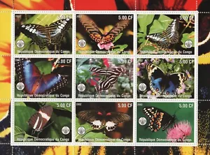 FOGLIO FRANCOBOLLO BUTTERFLY INSETTO 2002 NUOVO DI ZECCA - Foto 1 di 1