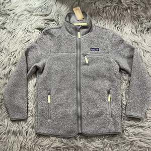 Neu mit Etikett Patagonia Retro Flor Fleece Reißverschluss Jacke Damen Gr. XS salzgrau Qualle - Bild 1 von 11