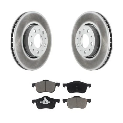 Coated Disc Brake Rotors And Ceramic Pads Front Kit For Volvo S60 V70 XC70 S80 - Image 1 of 4