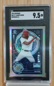 James Wood, 2024 Bowman Chrome A.I. #BAI-17, SGC 9.5 (MT+) Washington Nationals - Picture 1 of 2