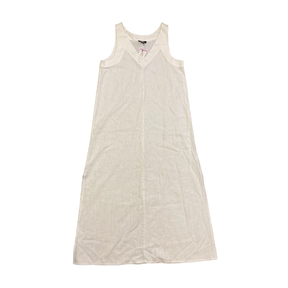 DKNY Ladies Linen Dress Size S White
