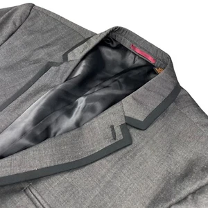 Ben Sherman Men's Wool Blend 1-Button Tuxedo Smokers Jacket Gray • 2XL - Picture 1 of 12