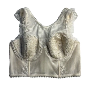 Victoria’s Secret Dream Angels Demi Light Beige White Lace Women 34C Sexy New - Picture 1 of 11