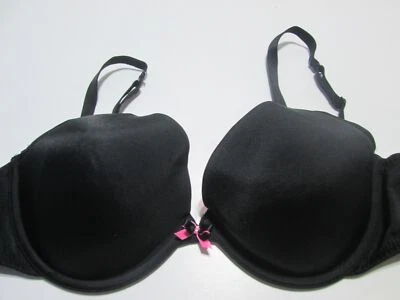 Sujetador Xhilaration Talla 36D Negro Forrado con Aros Camiseta Lencería Ajustable Foto 1 de 4