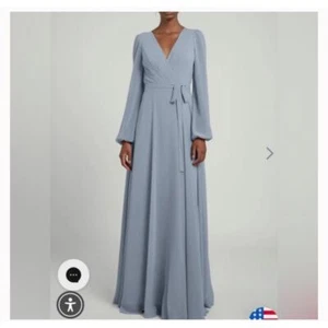 Jenny Yoo Collection Idris Chambray Luxus Chiffon Maxi Brautjungfernkleid 12 - Bild 1 von 17