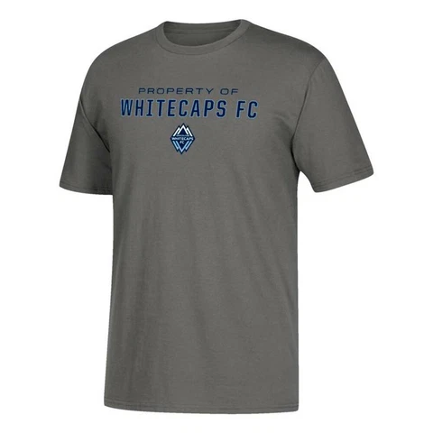 Vancouver Whitecaps FC MLS Adidas Men's "Dedicated" Property Of Charcoal T-Shirt Cover