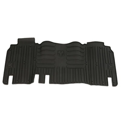 13-18 DODGE RAM 1500 2500 3500 MEGA CAB REAR BLACK RUBBER SLUSH MAT NEW MOPAR - Image 1 of 3
