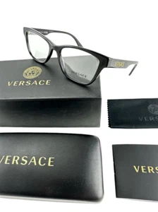 Versace NEW Black Pillow Womens Fashion Frames 55-18-145 Eyeglasses VE3316 - Afbeelding 1 van 12